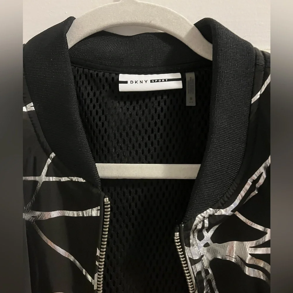 DKNY Black and silver Graphic Jacket - Picture 2 of 4